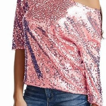 Damen Glitzernde Pailletten-Bluse Drune