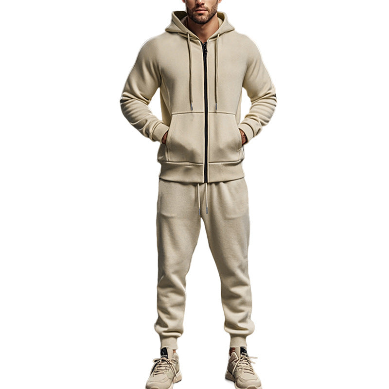 Herren Sportliches Freizeit-Set mit Kapuze und Reißverschluss Drune