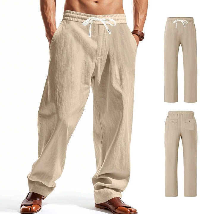 Herren Bequeme Strandhose mit elastischem Bund und praktischen Taschen Drune