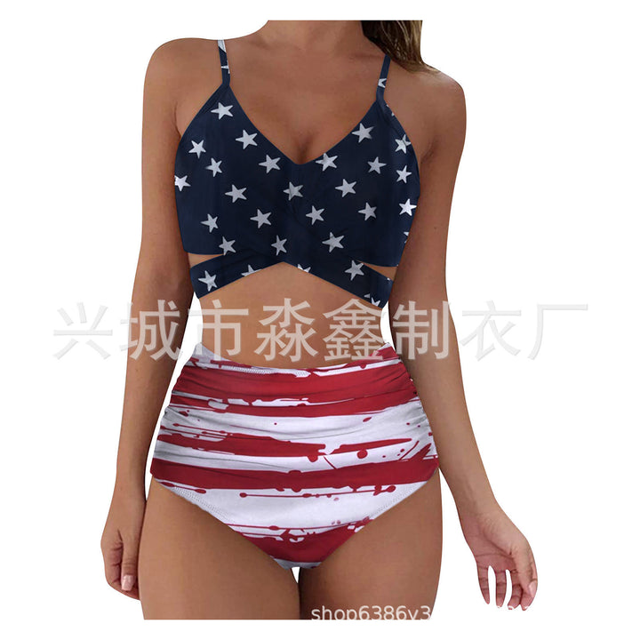 Damen Crop-Top Bikini-Set mit geflochtenem Design Drune