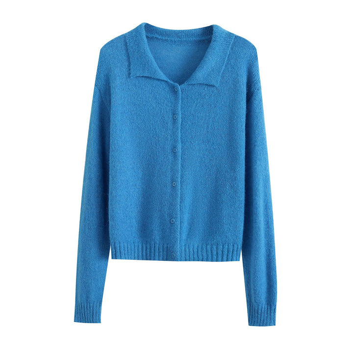 Damen modische Strickjacke mit eleganter Knopfleiste Drune