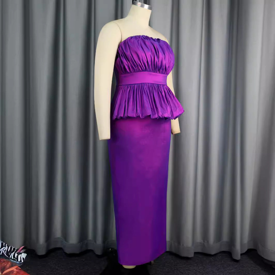 Damen Elegantes Abendkleid mit gerafftem Oberteil und figurbetonter Silhouette Drune