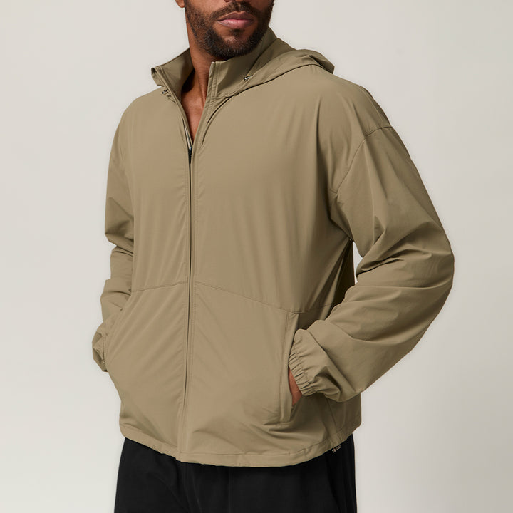 Herren Windbreaker mit verstellbarem Kapuze Drune
