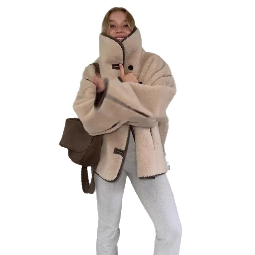 Damen oversized Teddyjacke Drune