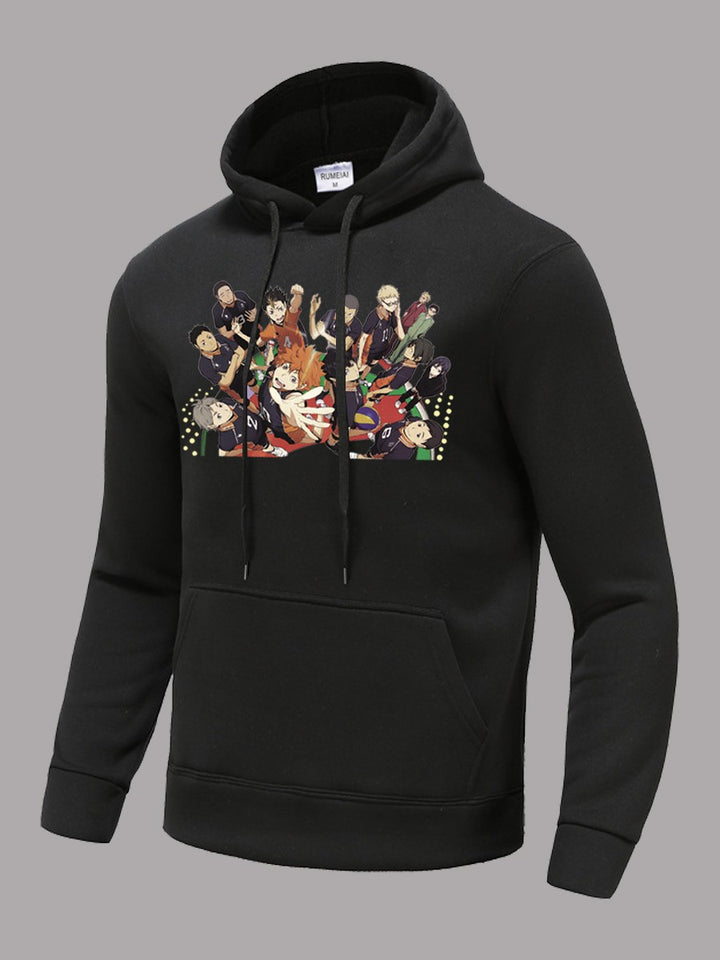 Herren Hoodie mit stylishem Anime-Druck Drune
