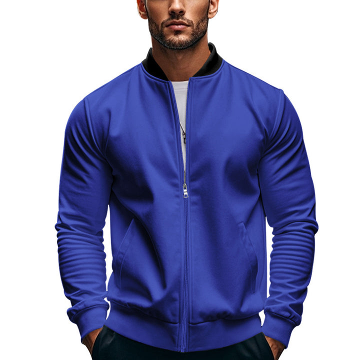 Herren stilvolle Sportjacke mit hochschließendem Kragen und praktischen Taschen Drune