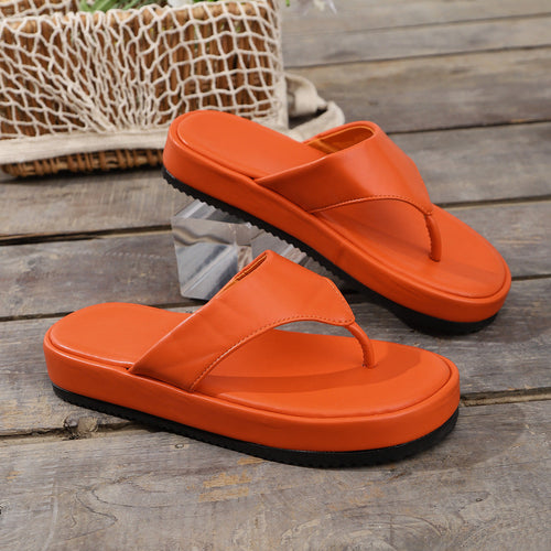 Damen Bequeme Zehentrenner-Sandalen mit ergonomischem Fußbett und rutschfester Sohle Drune