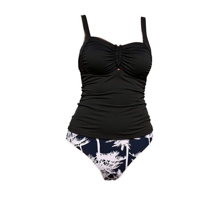 Damen Tankini-Set mit raffiniertem Raffung-Detail und floralem Muster Drune
