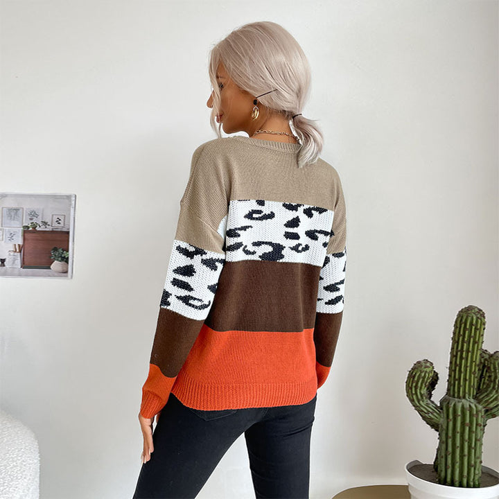 Damen modischer Strickpullover mit einzigartigem Muster und lässigem Schnitt Drune