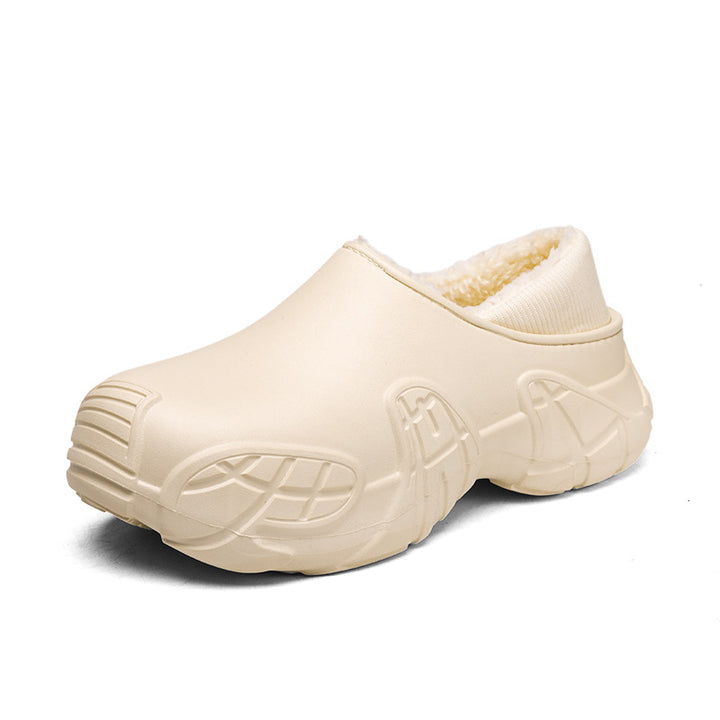 Damen Gemütliche Clogs mit flauschigem Innenfutter und rutschfester Sohle Drune