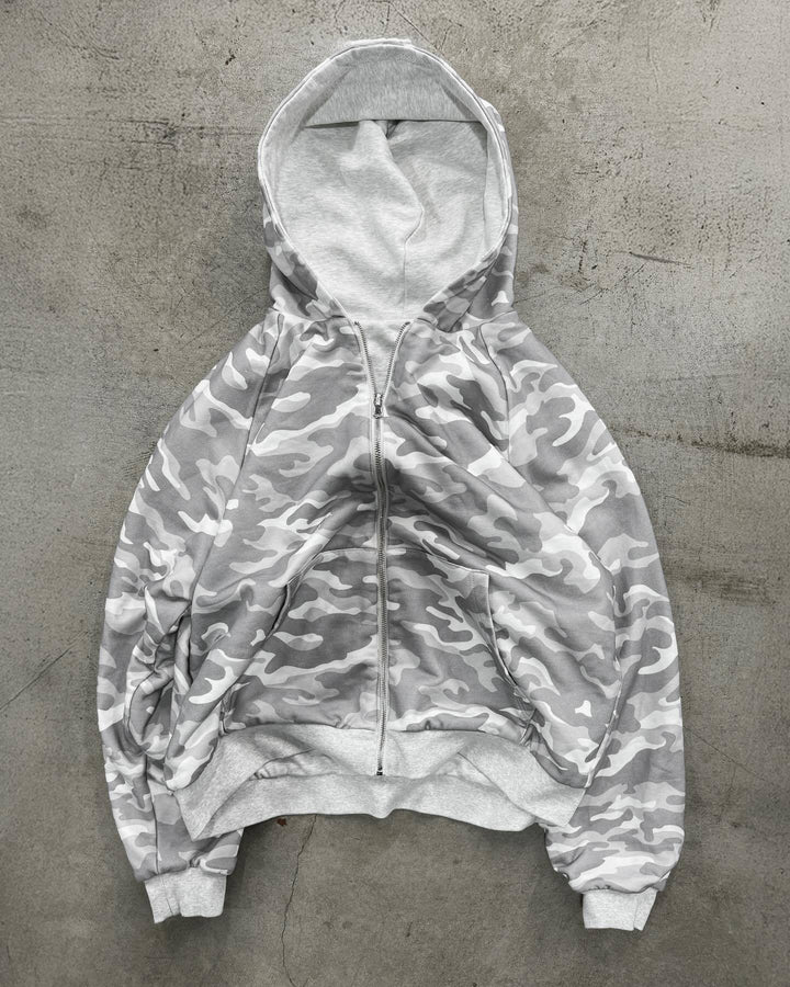 Damen Urbaner Kapuzenpullover mit camouflage Muster und breiten Bündchen Drune