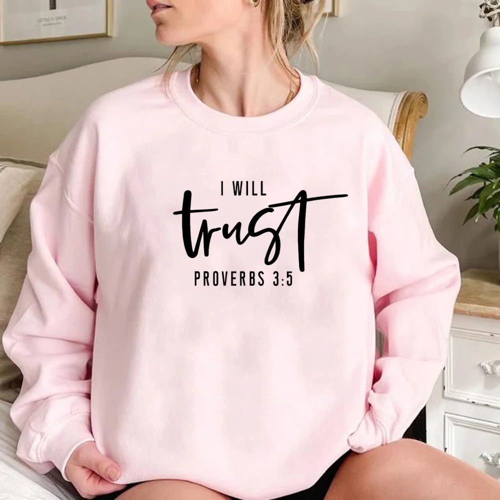 Damen Sweatshirt mit motivierendem Schriftzug und bequemer Passform Drune