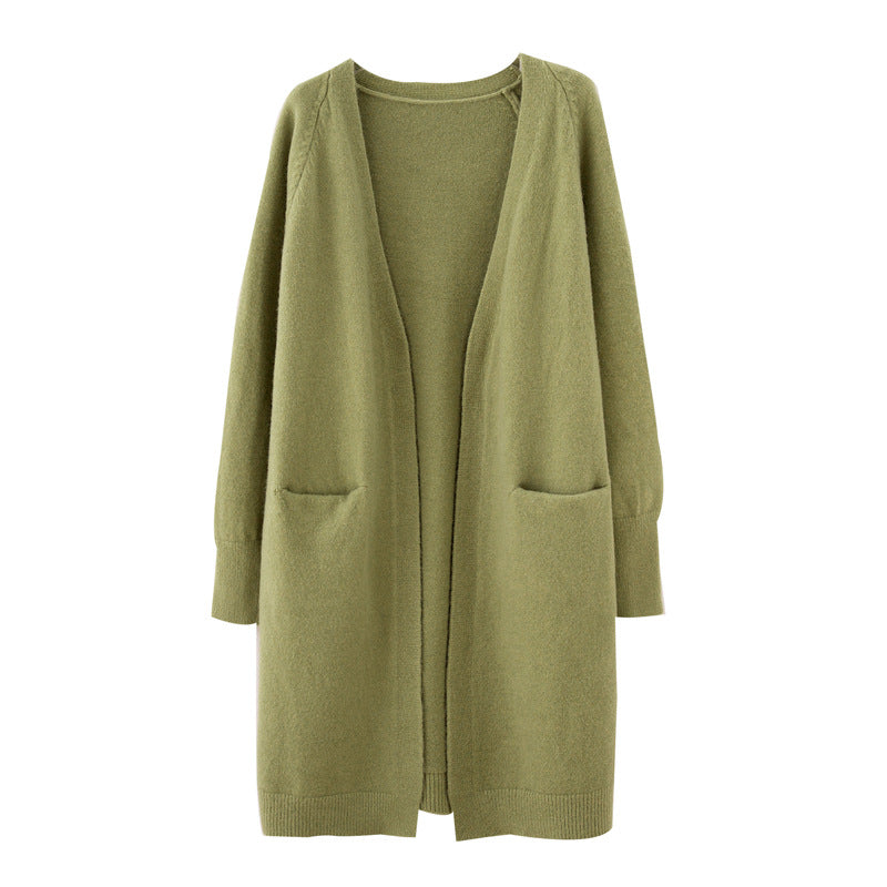 Damen Übergröße Gemütlicher Strickcardigan mit Taschen Drune