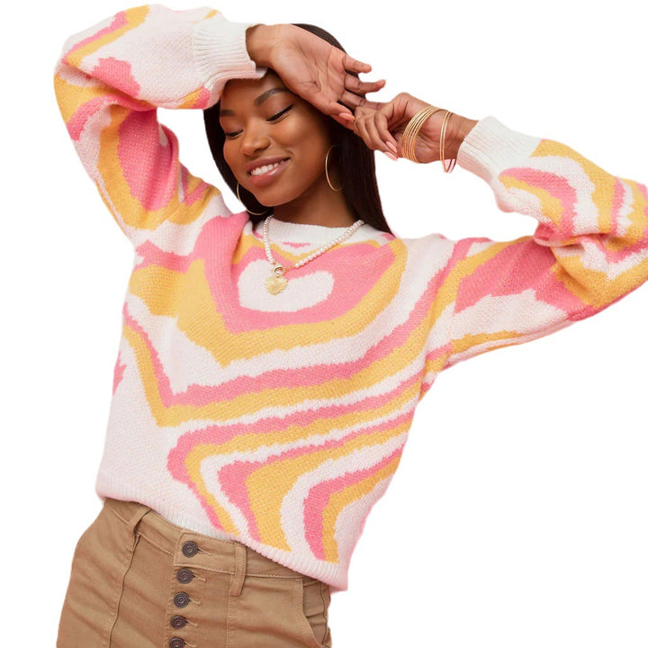 Damen farbenfroher Pullover Drune