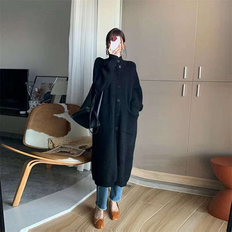 Damen Grobstrick-Cardigan mit Knopfverschluss und tiefen Taschen Drune