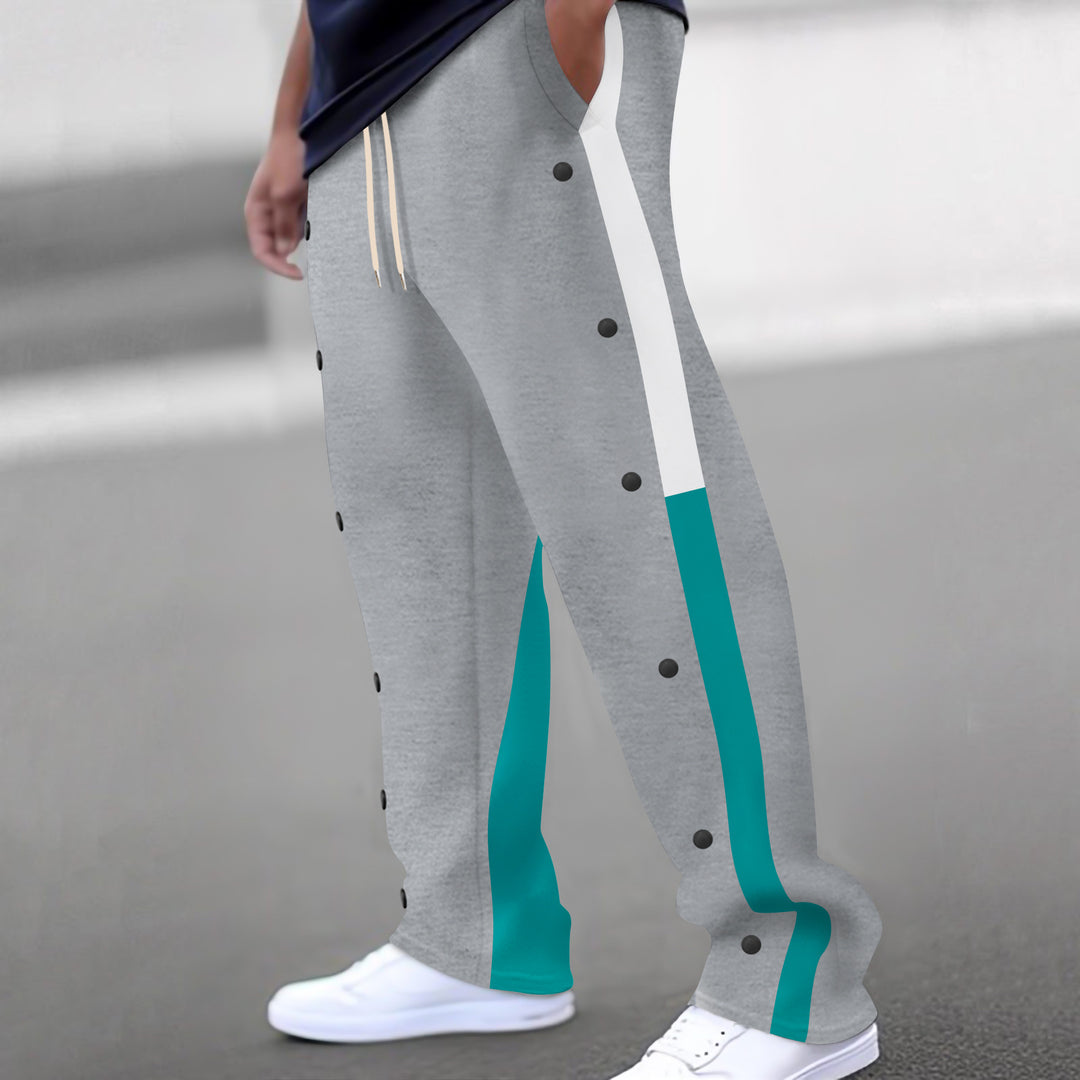 Herren Sporthose mit seitlichen Druckknöpfen Drune