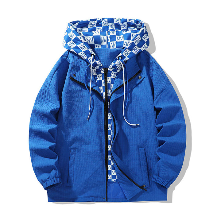 Herren technische Übergangsjacke mit verstellbarem Kapuzendesign und atmungsaktiven Einsätzen Drune