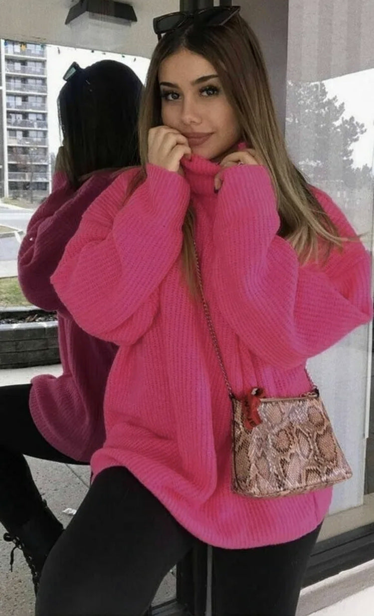 Damen Strickpullover mit Rollkragen und hoher Passform Drune