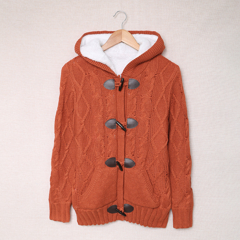 Damen Strickjacke mit hohem Kragen und bequemen Knopfdetails Drune