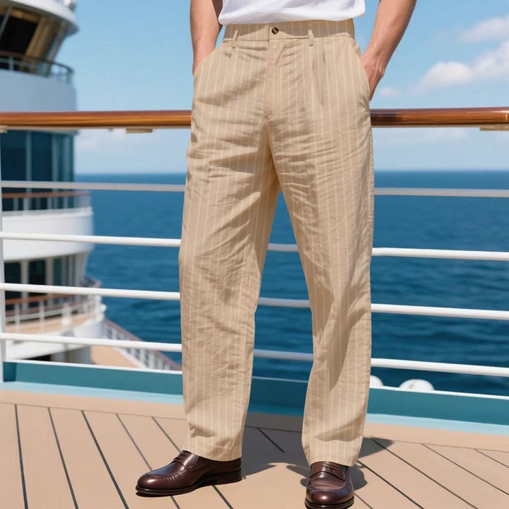 Herren elegante Streifen-Hose Drune