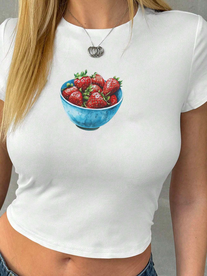 Damen Crop Top mit 90er Jahre Aufdruck Drune