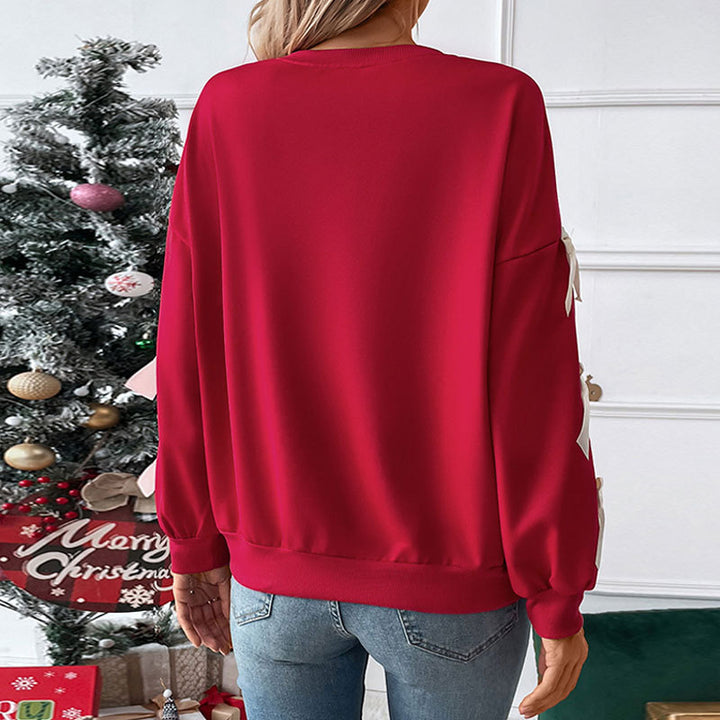 Damen modischer Pullover mit Schleifendetails Drune