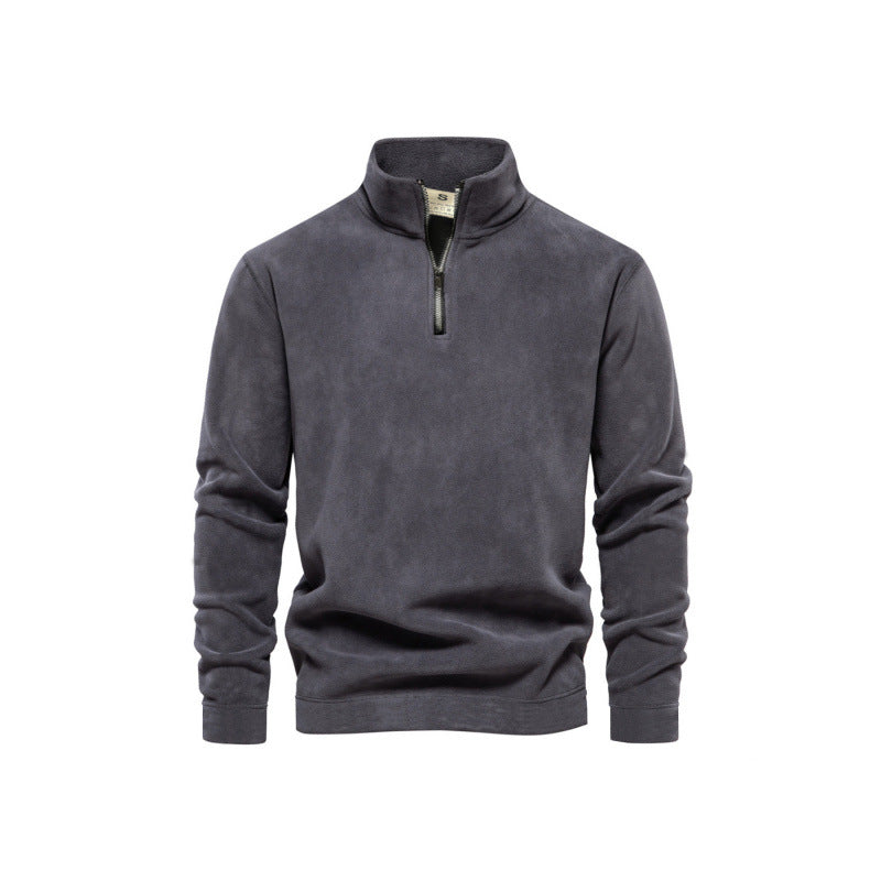 Herren Fleece-Pullover mit Stehkragen Drune