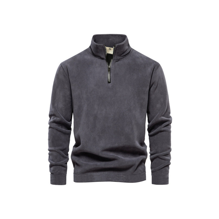 Herren Fleece-Pullover mit Stehkragen Drune