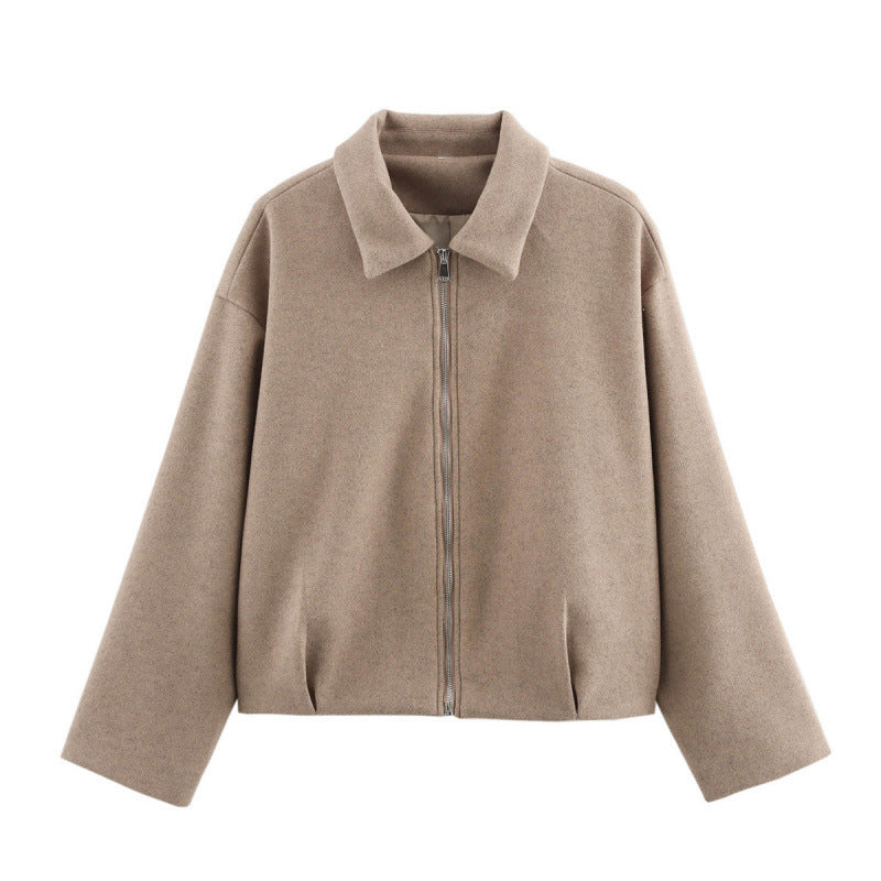 Damen elegante Fleece-Jacke mit Reißverschluss Drune