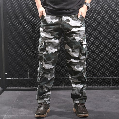 Herren Cargo-Hose mit multifunktionalen Taschen und modischem Camouflage-Design Drune