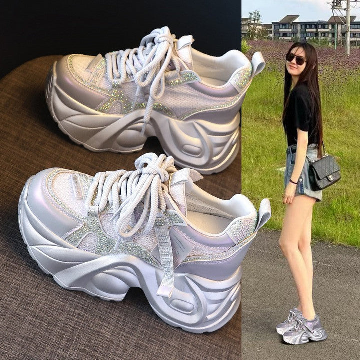 Damen Chunky Sneakers mit futuristischem Design und atmungsaktivem Obermaterial Drune
