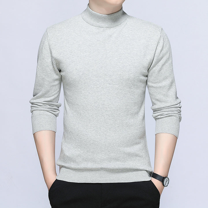 Herren stilvoller Rollkragenpullover aus weichem Baumwollmix Drune