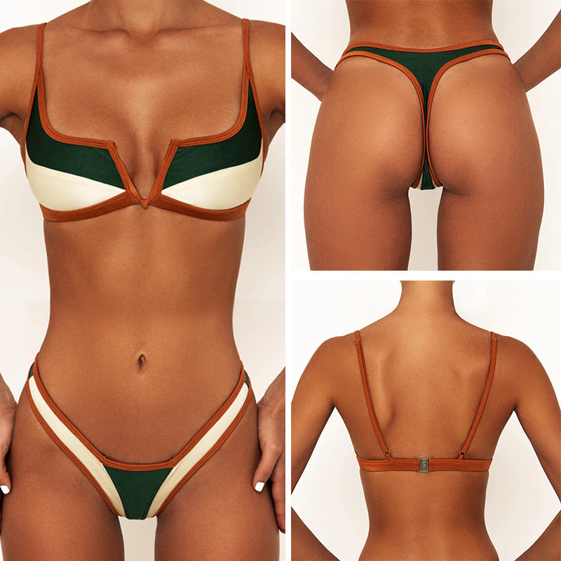 Damen Triangel-Bikini mit modernen Grafik-Elementen Drune
