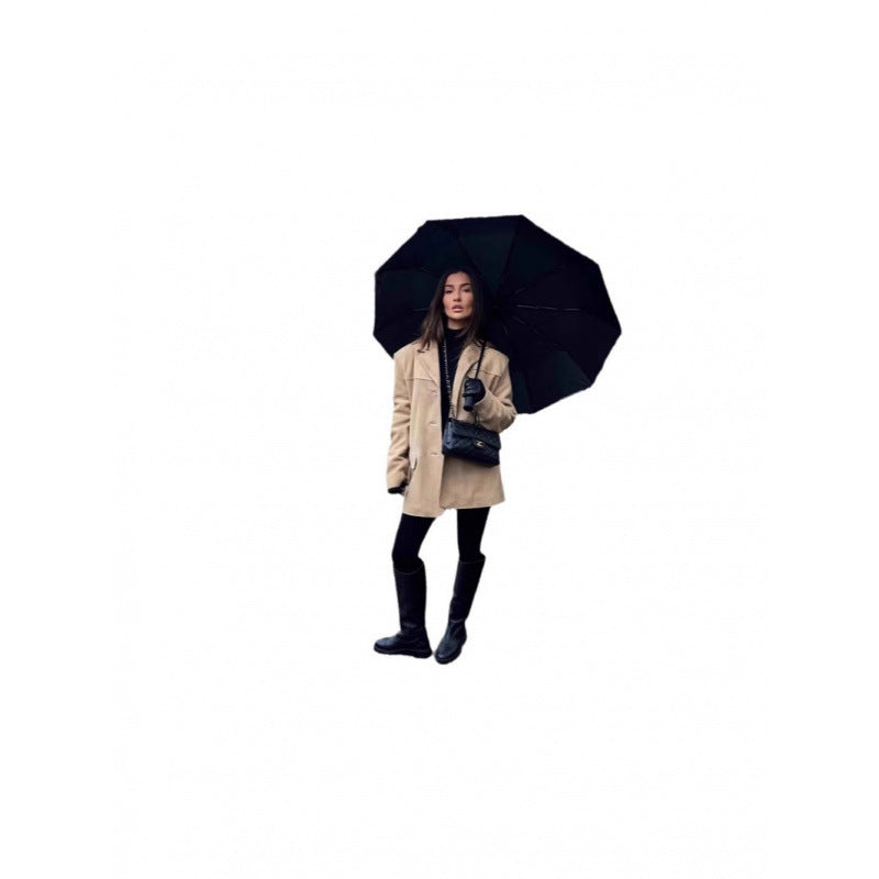 Damen Oversize-Blazerjacke mit lässigem Schnitt und tiefen Taschen Drune