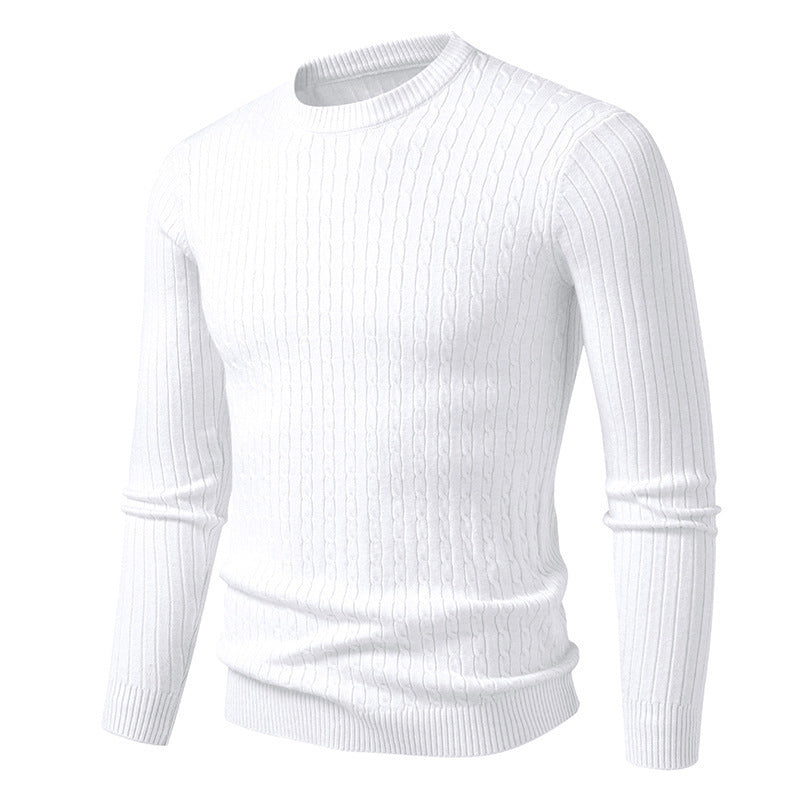 Herren modischer Strickpullover mit strukturiertem Zopfdesign Drune