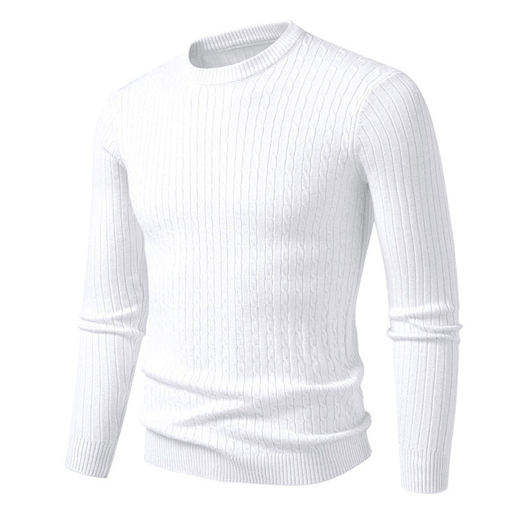 Herren modischer Strickpullover mit strukturiertem Zopfdesign Drune