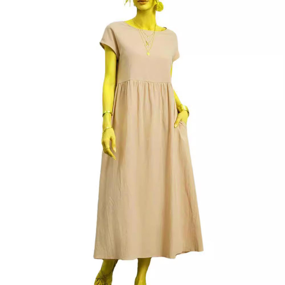 Damen Midikleid mit lässigem Schnitt und seitlichen Taschen Drune