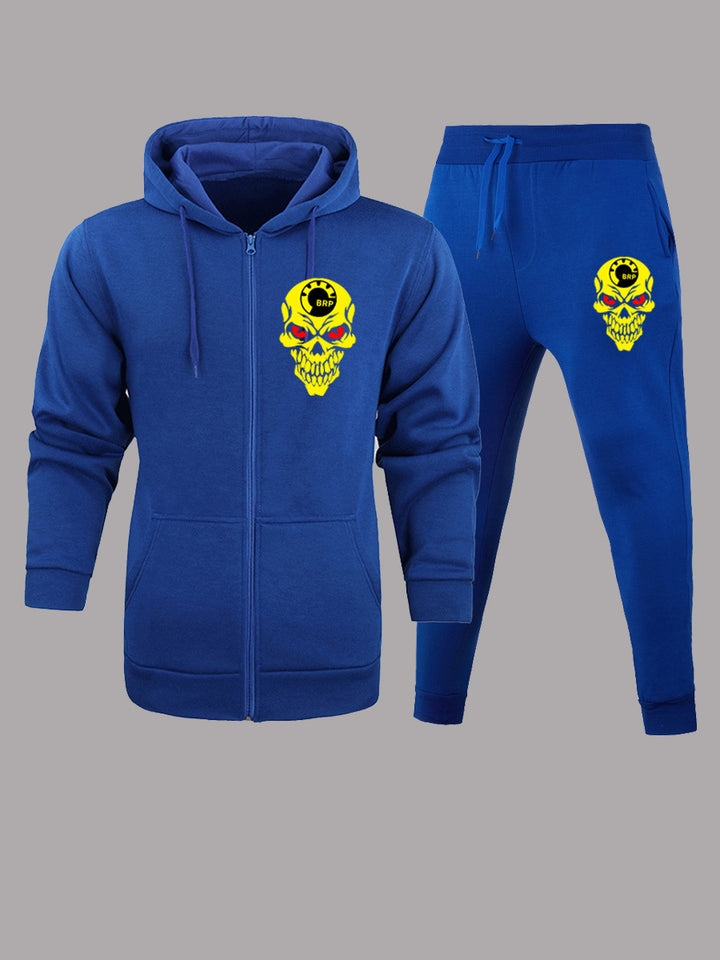 Herren Kapuzenanzug mit einzigartigem Totenkopf-Design Drune