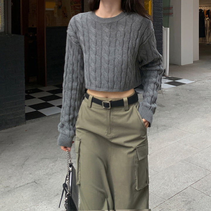 Damen Grobstrickpullover mit strukturiertem Muster und lässigem Schnitt Drune