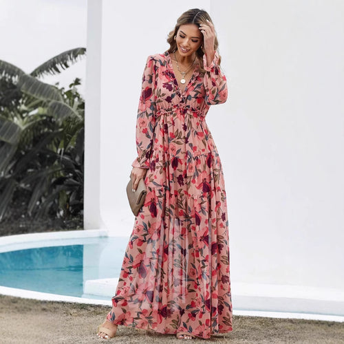 Damen Maxikleid Drune