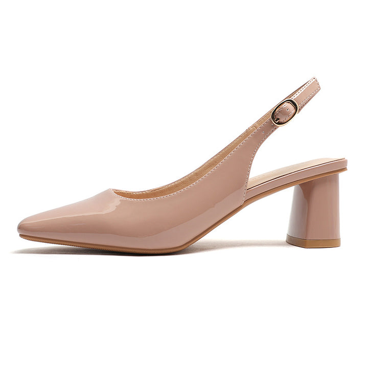 Frauen Schicke Slingback-Absätze mit Chunky Blockabsatz Drune