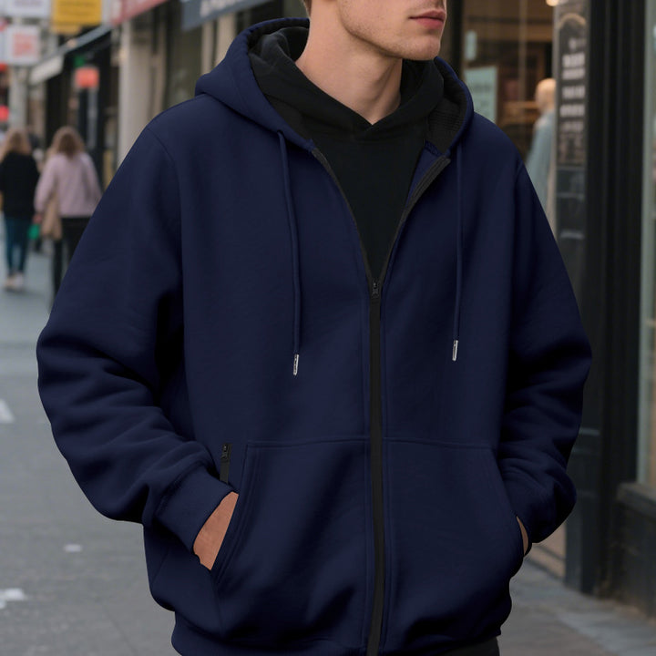 Herren Zip-Hoodie mit praktischen Taschen und atmungsaktiver Fleece-Innenausstattung Drune