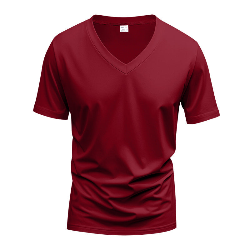 Herren nan V-Ausschnitt Funktionsshirt aus leichtem Interlock mit figurnahem Schnitt Drune