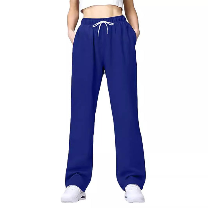 Damen bequeme Sporthose mit elastischem Bund und seitlichen Taschen Drune