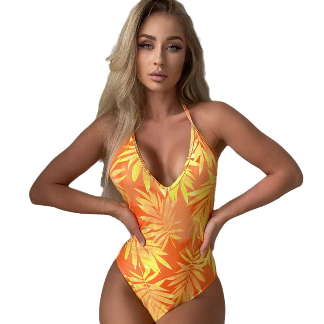 Damen Einteiliger Badeanzug mit floralem Muster Drune
