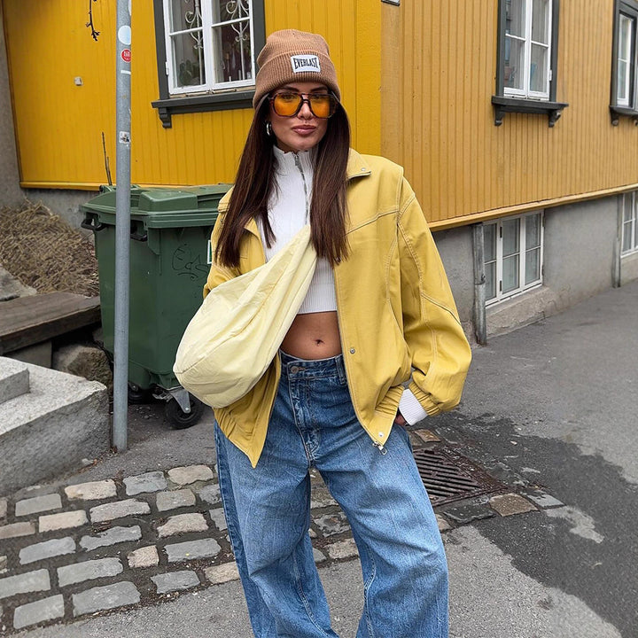 Damen Trendige Oversized Jacke Drune