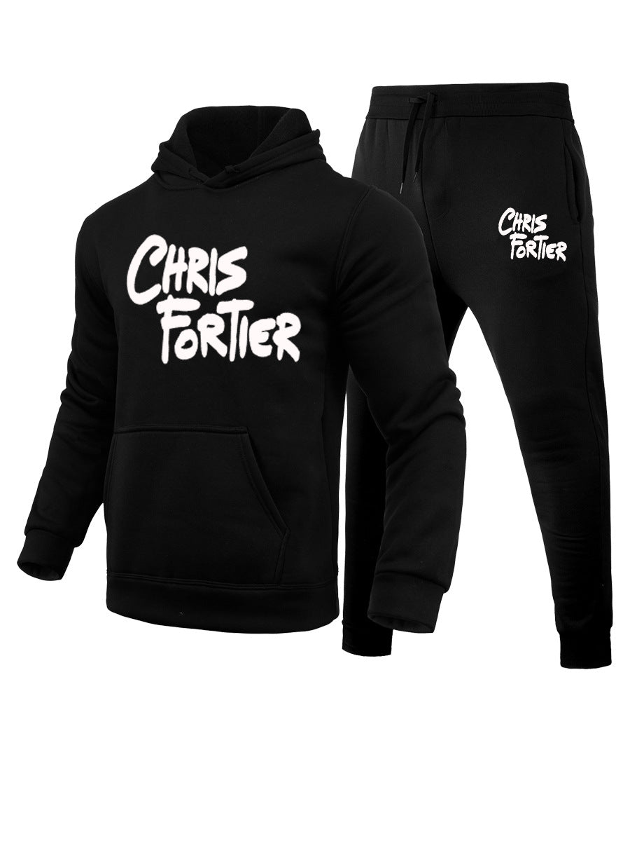 Damen Sportliches Hoodie und Sweatpants-Set mit auffälligem Schriftzug Drune