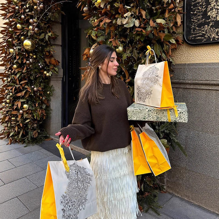 Damen Bequemer Oversized Crewneck Pullover Drune