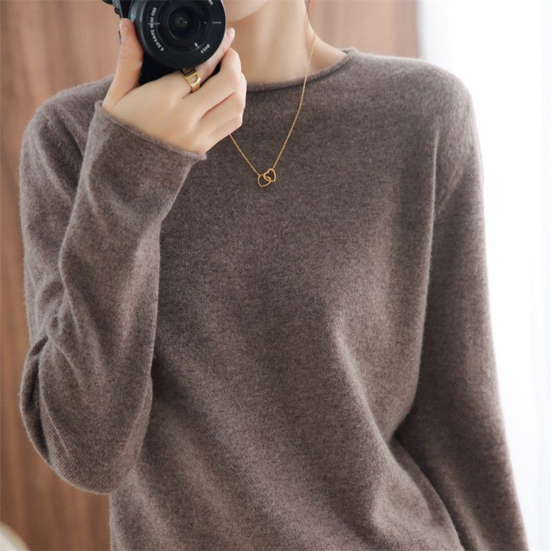 Damen weicher V-Ausschnitt Pullover Drune
