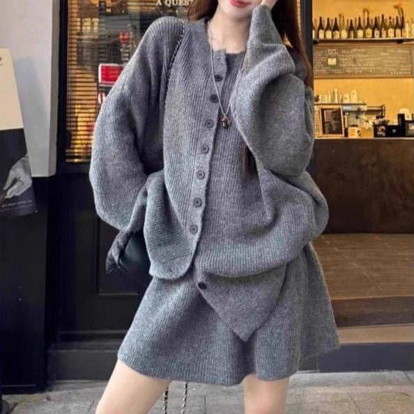 Damen Kuschelige Strickjacke im Oversized-Stil Drune